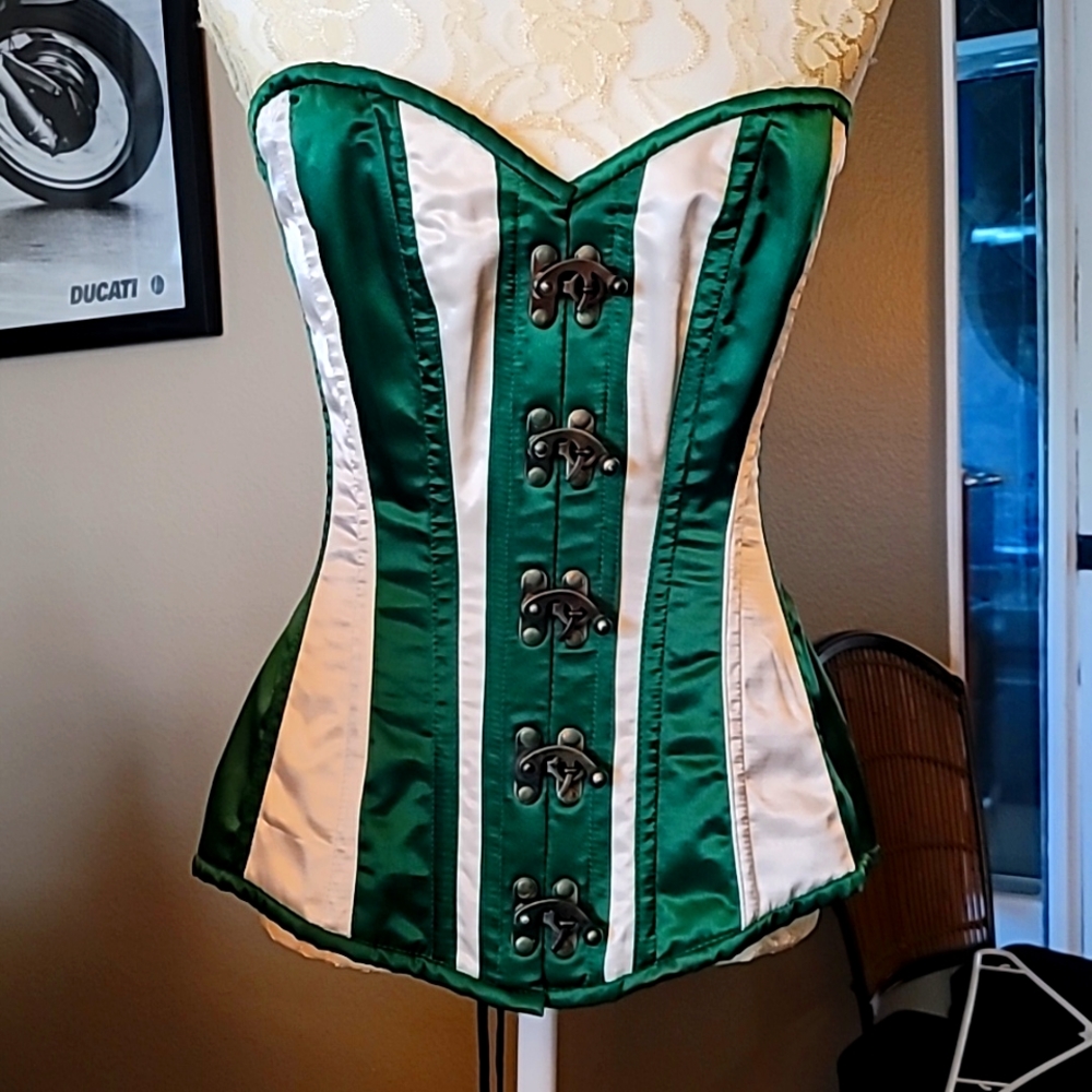 Corset Green/White